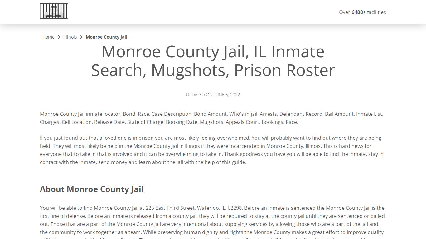 Monroe County Jail, IL Inmate Search, Mugshots, Prison Roster